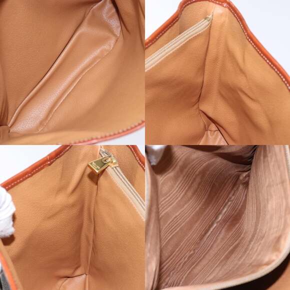 CELINE Macadam Canvas Tote Bag Pvc Brown Gold - Picture 12 of 13